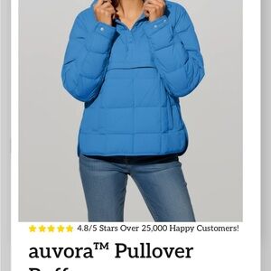 Auvora Blue Pullover Puffer Jacket